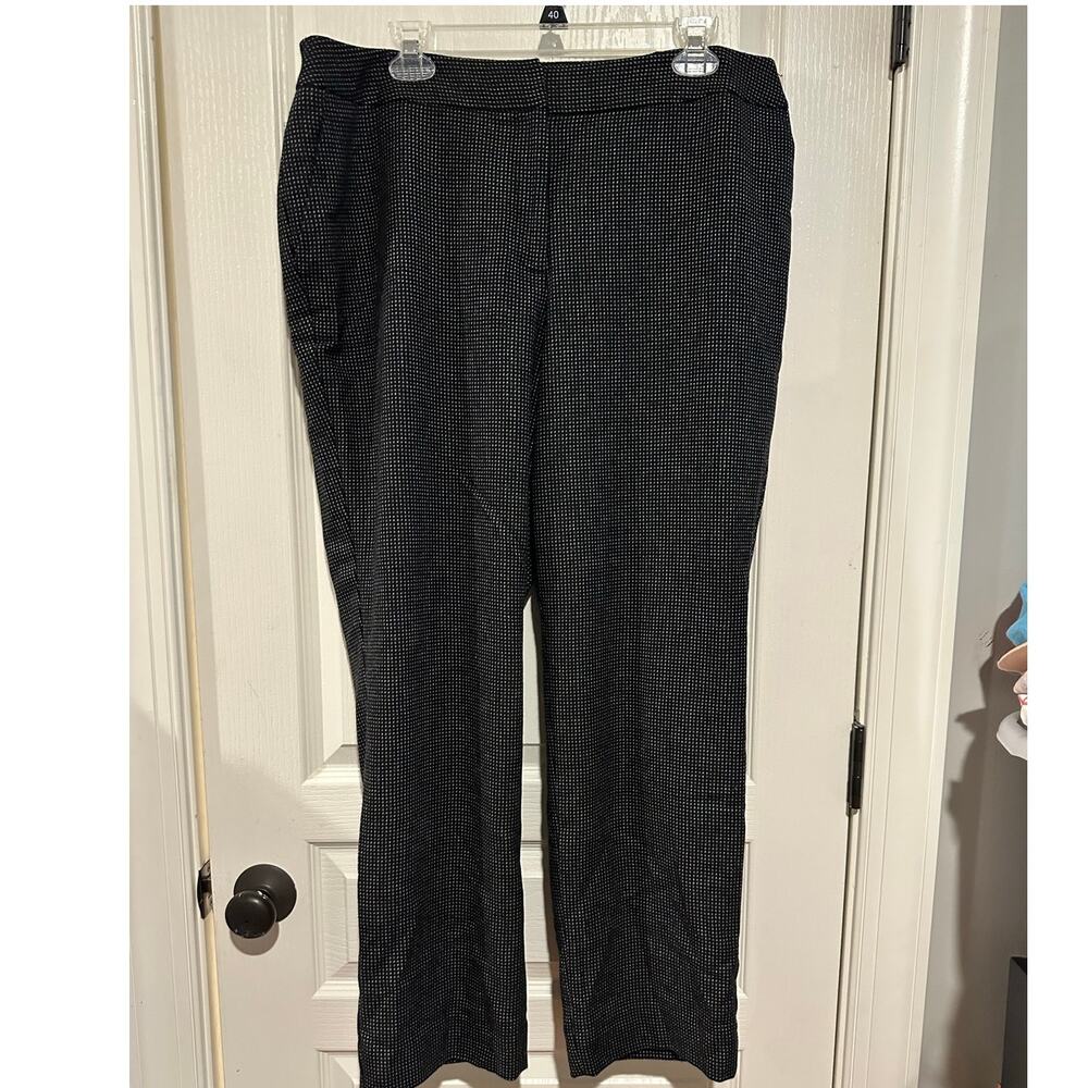 Women's Talbots Wool lined pants size 16W Black and white comfort waist